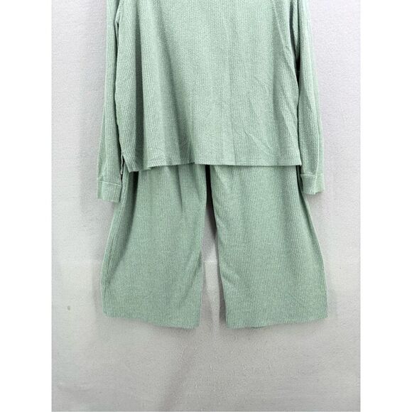 Van Winkle & Co. Solid Ribbed Knit Wide Leg Coordinating Sleep Pant Size XL - Picture 5 of 6